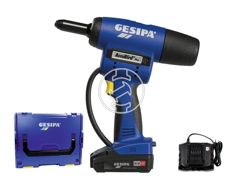 Gesipa AccuBird Pro akkus popszegecselő 2Ah + töltő