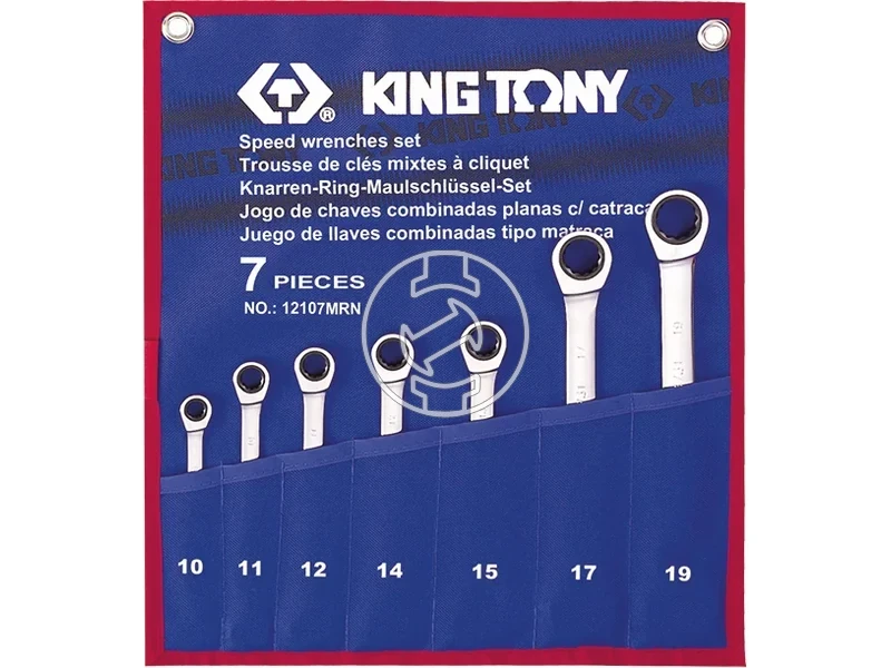 Kép: 7 reszes racsnis csillag-villas kulcs keszlet 12107MRN.webp