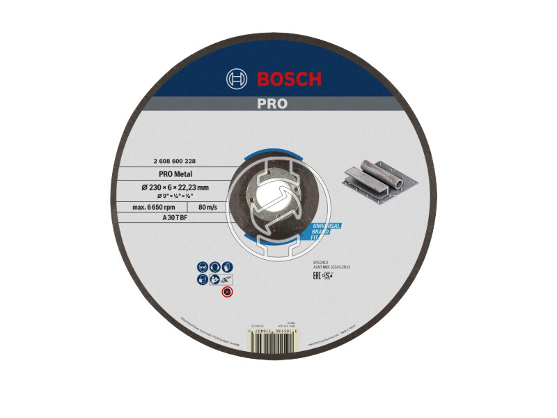 Bosch PRO Metal csiszolótárcsa 230 x 6 x 22,23 mm