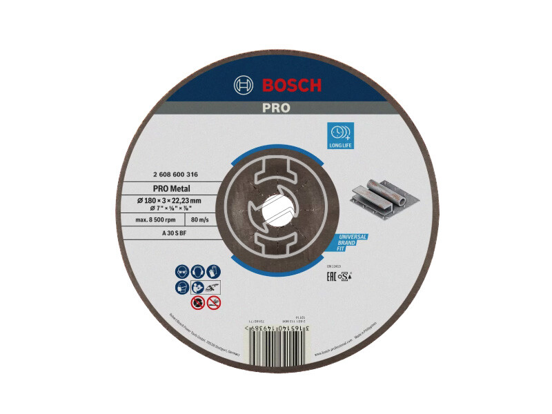 Bosch PRO Metal vágókorong 180 x 3 x 22,23 mm