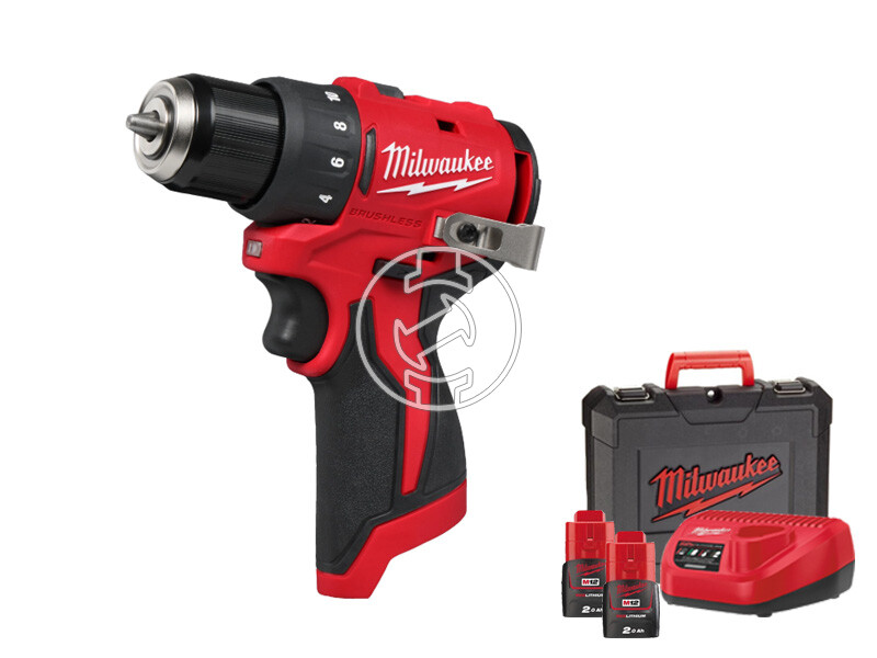 Milwaukee M12BLDDRC-202C akkus fúrócsavarozó tokmányos