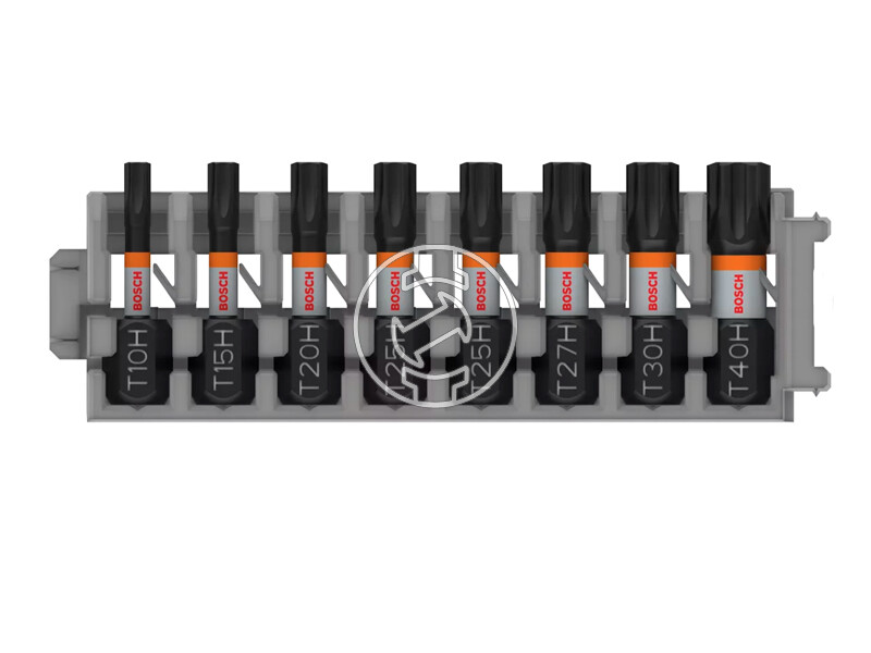 Bosch PRO Torx Security bit készlet T10H, T15H, T20H, T25H (2 db), T27H, T30H, T40H, 25 mm, 8 db