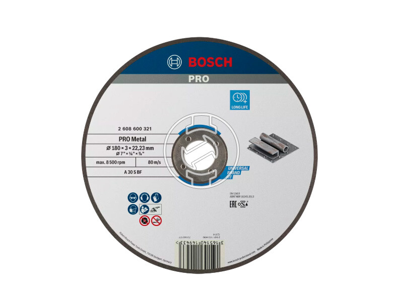 Bosch PRO Metal vágókorong 180 x 3 x 22,23 mm