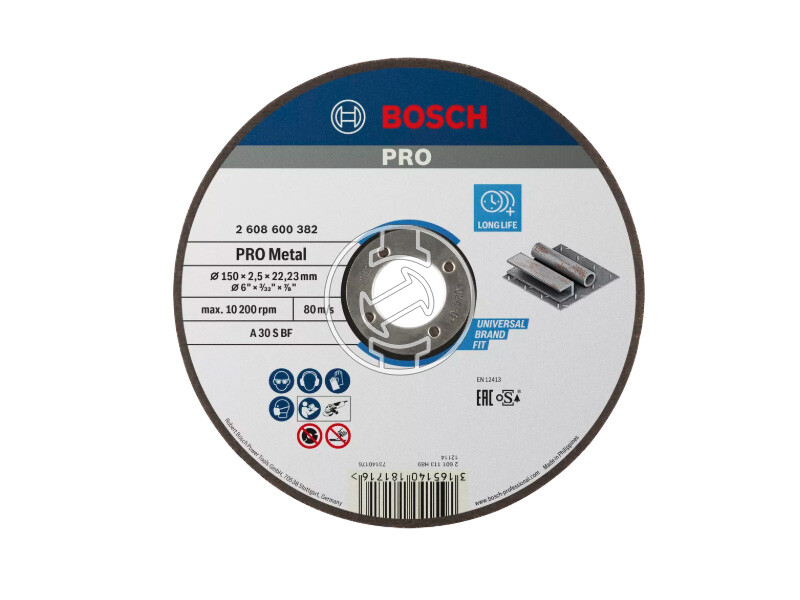 Bosch PRO Metal vágókorong 150 x 2,5 x 22,23 mm