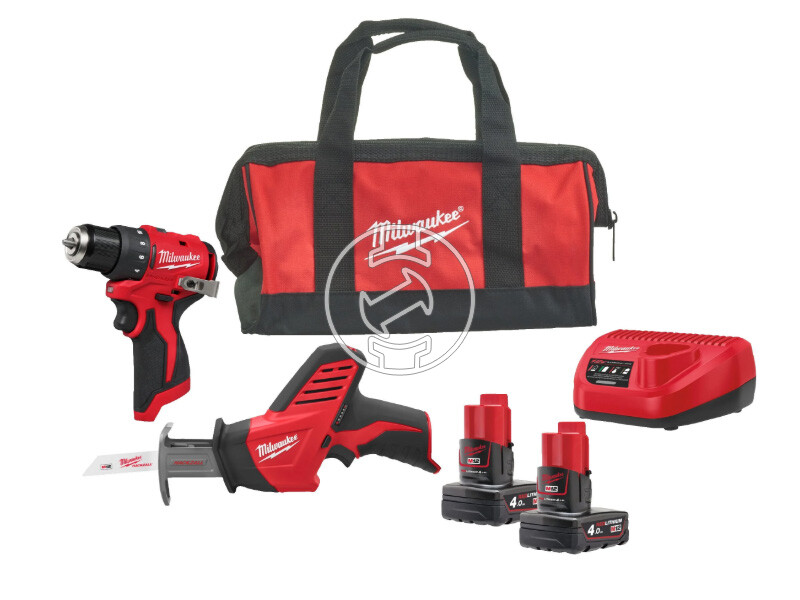 Milwaukee M12BLPP2A-402B akkus gép szett