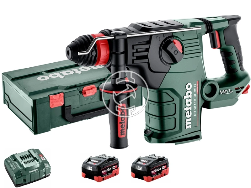 Metabo KH 18 LTX BL 35 Q akkus fúró-vésőkalapács 2x LiHD 8,0Ah, ASC 145, metaBOX