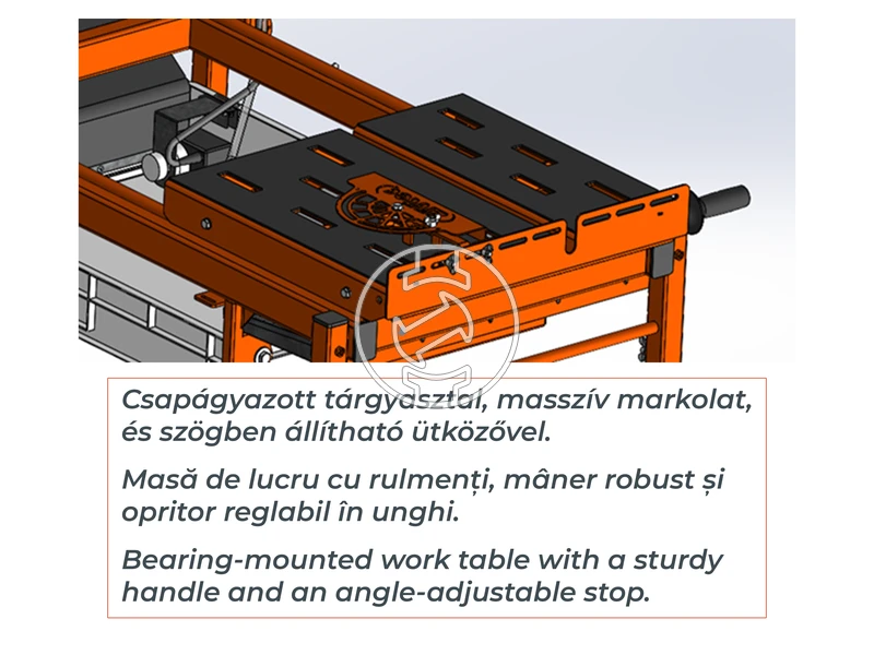ZIVtec KTV400EF elektromos asztali téglavágó gép 230 V | 2200 W | 450 mm | Vágási mélység 145 mm | Tárcsaátmérő 400 x 25,4 mm