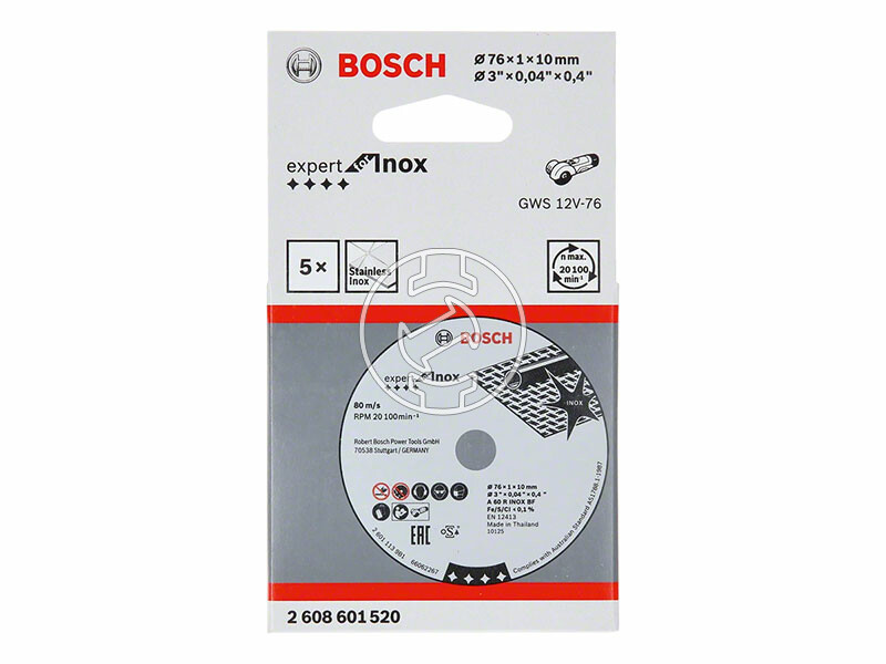 A 60 R INOX BF egyenes