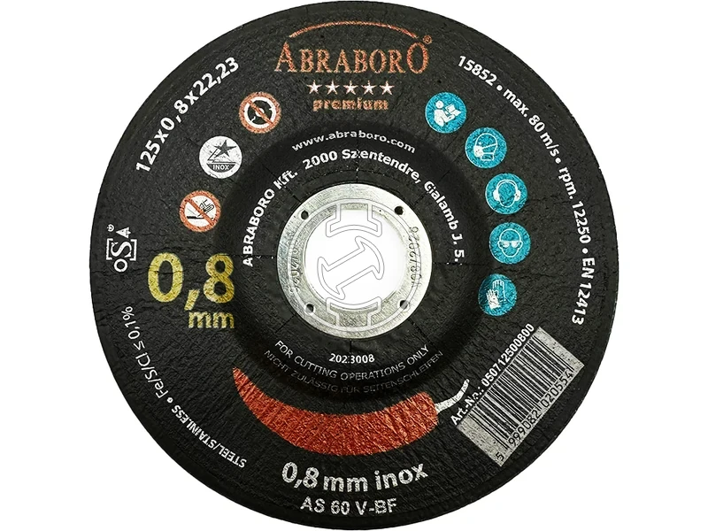 Kép: ABRABORO Chili INOX Premium vagokorong GOLD 125 x 0.8 x 2223_0.webp