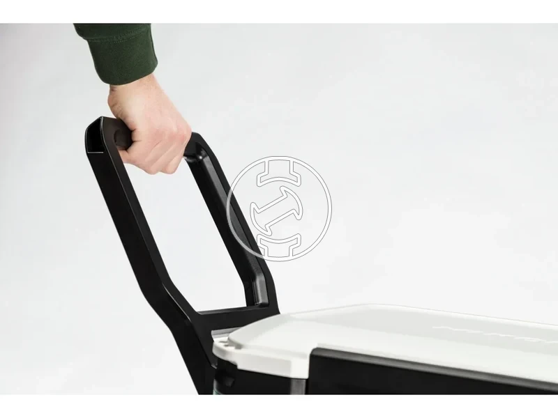 Kép: Akkus huto-futo tarolo 18V 24L -18C 60C 2 zonas USB-AC toltes 12V kimenet LED vilagitas halozatiautosakkus mukodes fogantyu kerekek akku es tolto nelkul 2 akkumulator hely.webp