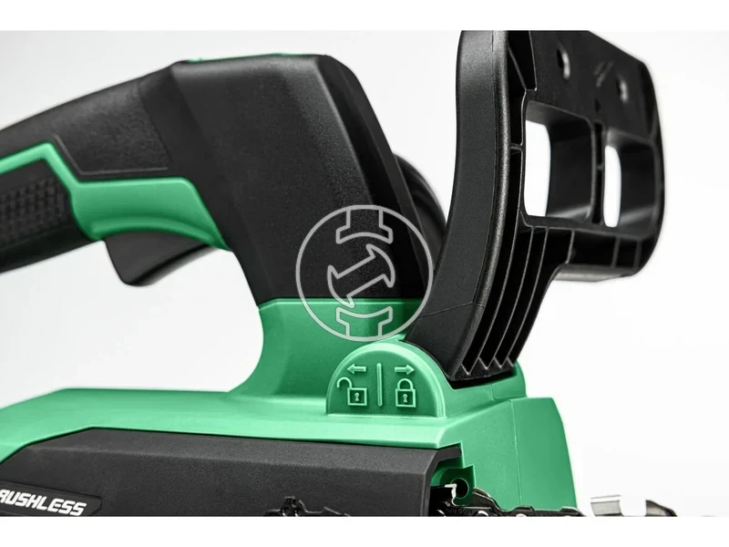 Kép: Akkus lancfuresz felso markolat Vezetolemez 300mm P012-50CR Lancosztas 95 mm 38 Teljes hossz 599 mm Beepitett LED vilagitas szerszam nelkuli lancallitas atlatszo olajtartaly 3.2Kg.webp