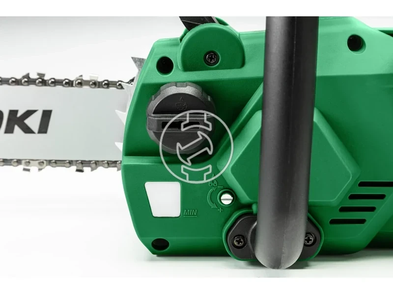 Kép: Akkus lancfuresz hatso markolat Vezetolemez 300mm P012-50CR Lancosztas 95 mm 38 Teljes hossz 599 mm Beepitett LED vilagitas szerszam nelkuli lancallitas atlatszo olajtartaly 52Kg.webp