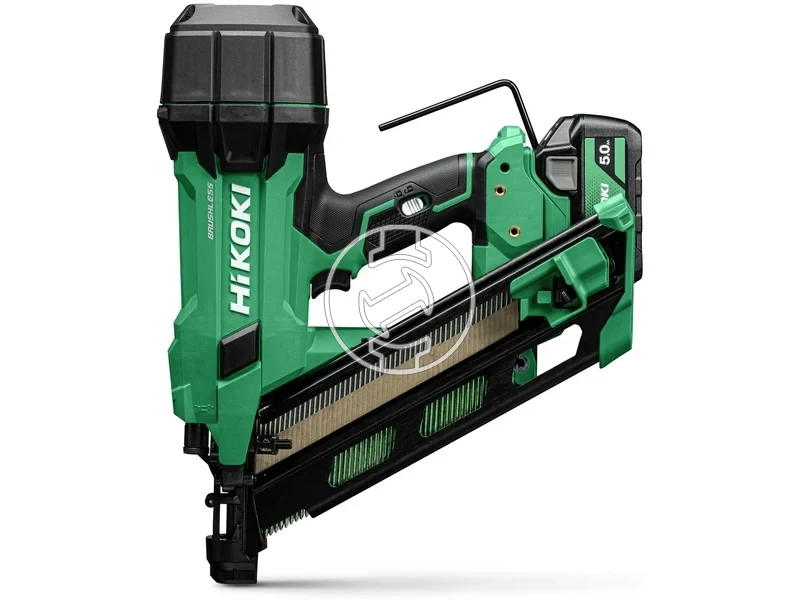 Kép: Akkus legrugos keret szegezo 30D-fej 50-90mm szeg tar 50 szog 27szogsec 30-34 37Kg LED akku es tolto nelkul.webp