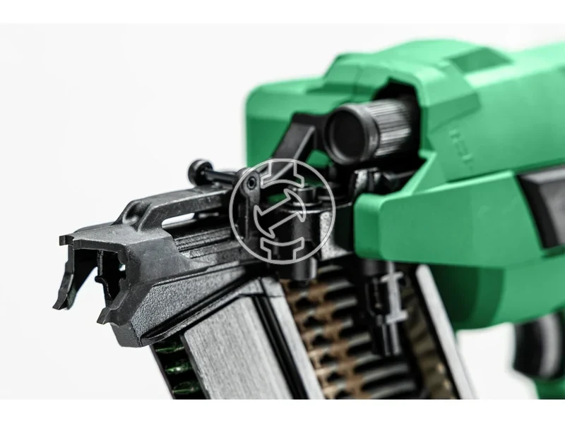 Kép: Akkus legrugos keret szegezo 30O-fej 50-90mm szeg szerszam nelkul apolas mentes allithato belovesi melyseg 5Ah 21 38Kg HSC LED.webp