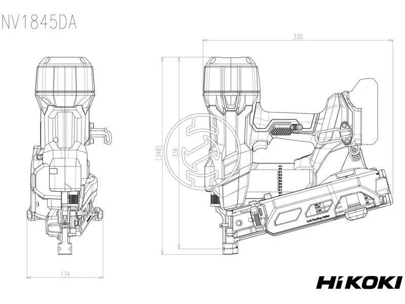 Kép: Akkus legrugos tuszegezo 1x125mm16-50mm 2 szogsec 100 szogtar papirszalagos BSL1825M 24Kg Basic.webp