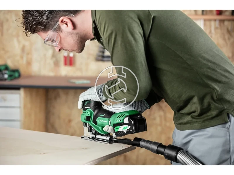 Kép: Akkus szurofuresz 3 fokozatban allithato elotolas Fa 160mm lagyacel 10mm INOX 32mm koriv 25mm Max. vagasi szog 45Uresjarati loketszam 800 - 3500min 27Kg.webp