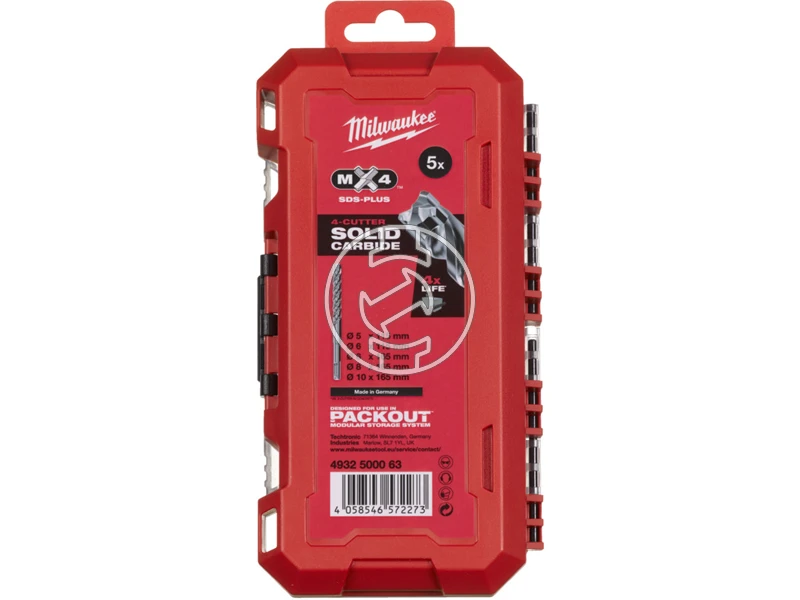 Milwaukee sDS-Plus fúrószár készlet 5 részes