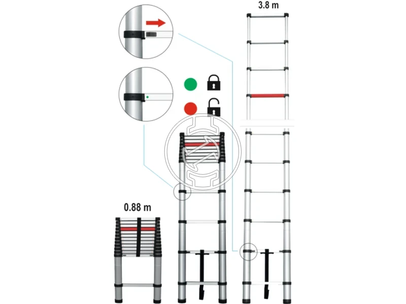 Kép: Aluminium teleszkopos letra 38 m 13 fokos.webp