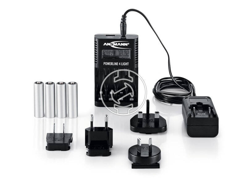 Ansmann ceruzaakkumulátor és töltő szett 4 db Ni-MH AA