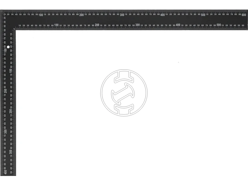 Kép: Asztalos derekszog acel fekete 600 x 400 mm.webp