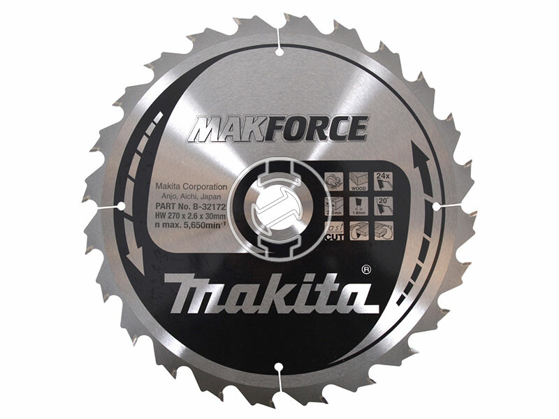 Makita Makforce körfűrészlap fához 270x30mm Z24