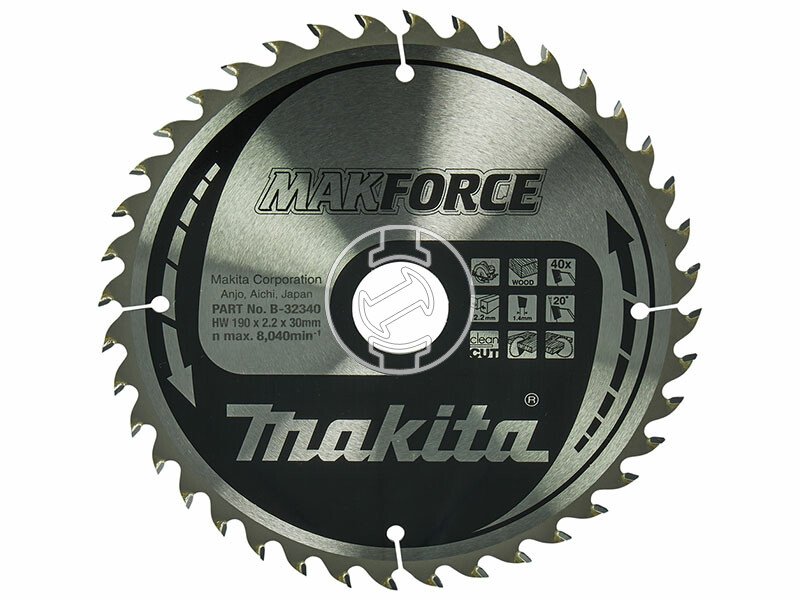 Makita Makforce körfűrészlap fához 190x30mm Z40