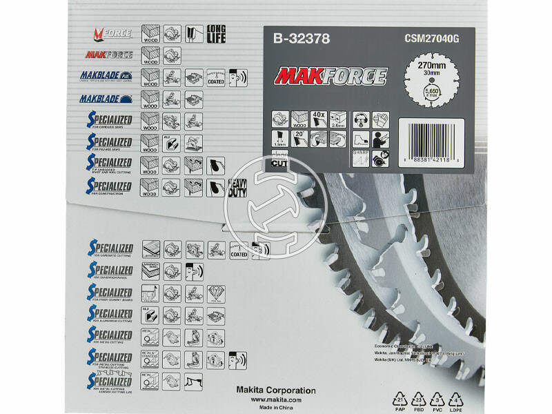 Makita Makforce körfűrészlap 270 x 30 mm Z40