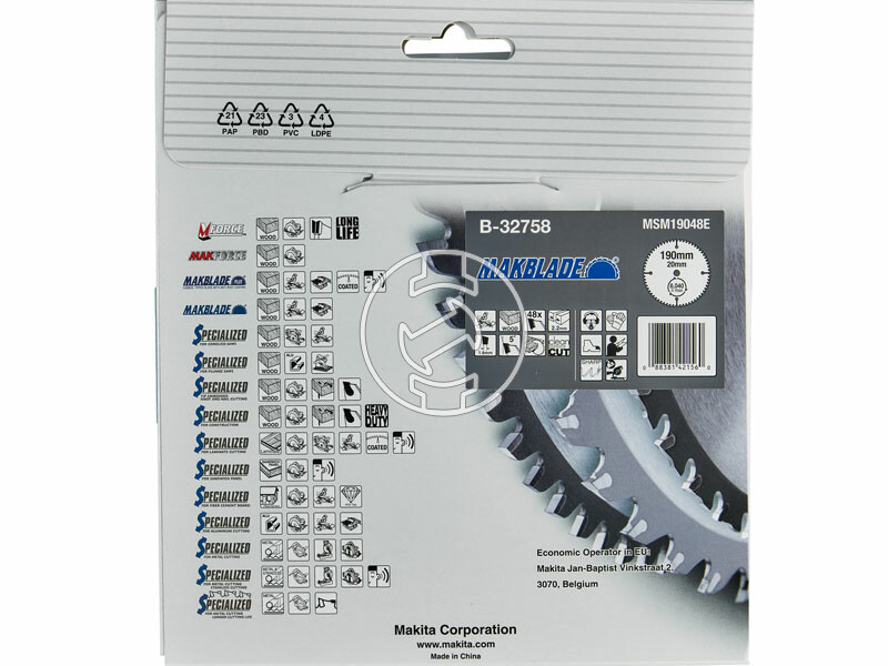 Makita Makblade körfűrészlap 190 x 20 mm Z48