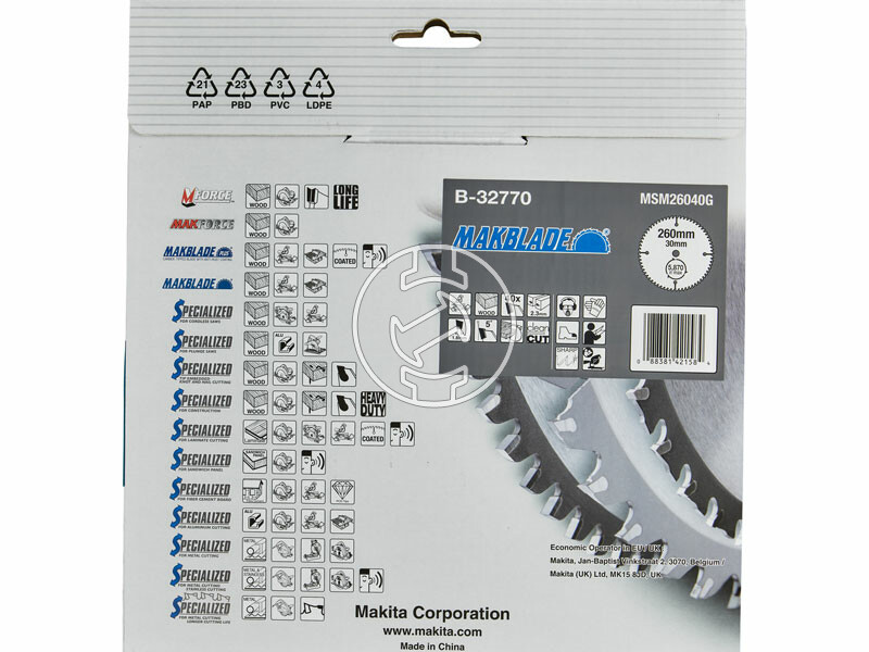 Makita Makblade körfűrészlap 260 x 30 mm Z100