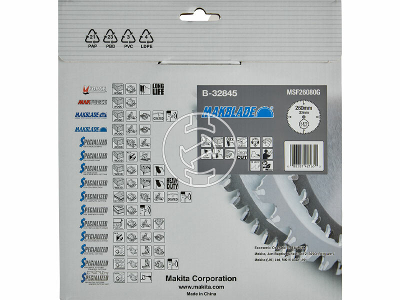 Makita Makblade Plus körfűrészlap 260 x 30 mm Z80