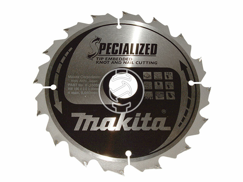 Makita körfűrészlap fához 190x30mm Z16