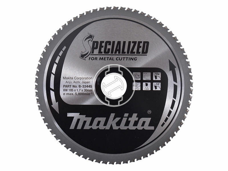 Makita körfűrészlap fémhez 185x30mm Z70