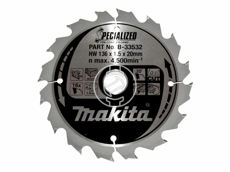 Makita körfűrészlap fához 136x20mm Z16