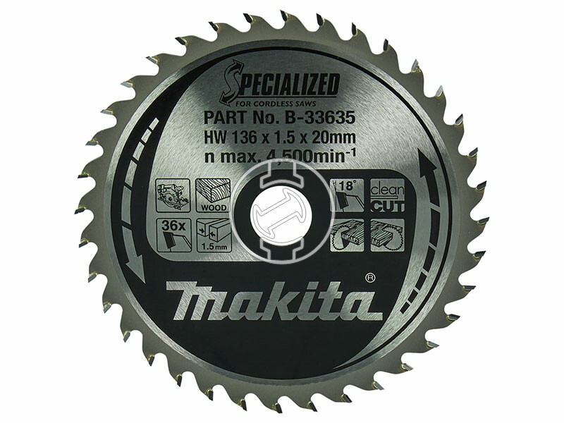 Makita körfűrészlap fához 136x20mm Z36