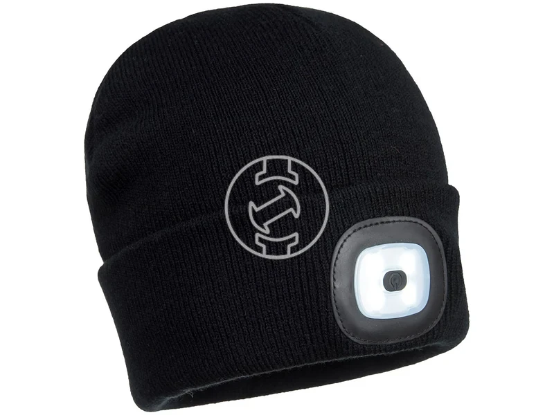 Kép: B029 - Beanie USB ujratoltheto LED-es fejlampa - fekete.webp