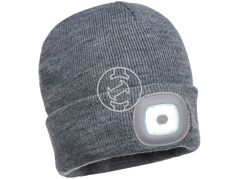 Kép: B029 - Beanie USB ujratoltheto LED-es fejlampa -szurke.webp