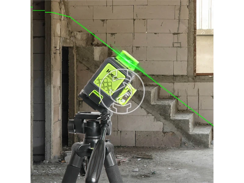 Huepar B03CG zöld vonallézer Hatósugár jelfogóval: 0 - 60 m