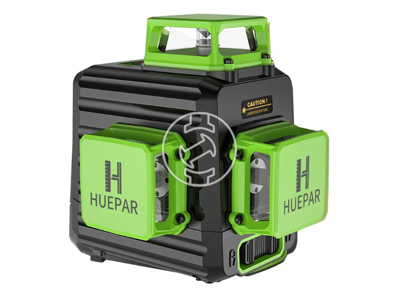 Huepar B03CG zöld vonallézer Hatósugár jelfogóval: 0 - 60 m