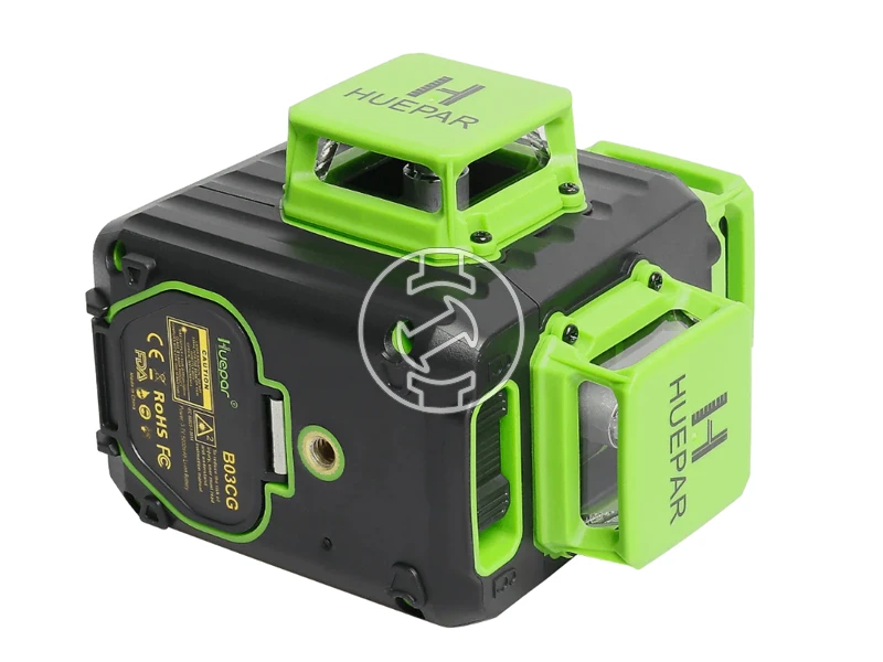 Huepar B03CG zöld vonallézer Hatósugár jelfogóval: 0 - 60 m