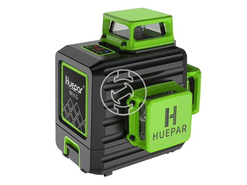 Huepar B03CG zöld vonallézer Hatósugár jelfogóval: 0 - 60 m