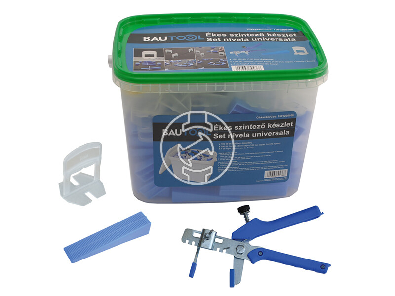 Bautool 2mm/0-12mm ékes lapszintező készlet