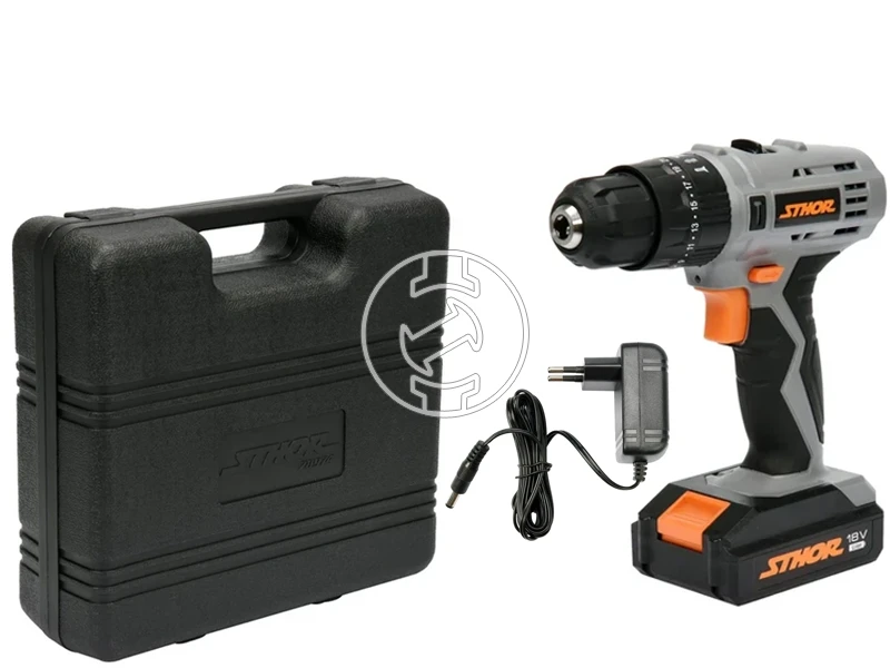 Sthor 78974 akkus ütvefúró-csavarozó 18 V, + 1,3 Ah akku + töltő