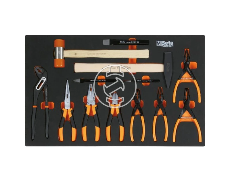 Beta Worker 2400S szerszámos kocsi 7 fiókos, 262 darabos, piros