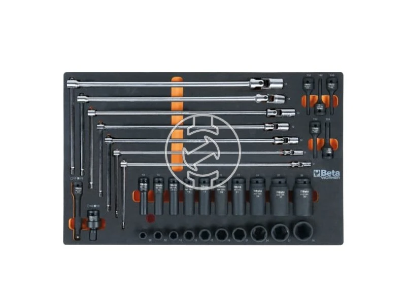 Beta Worker 2400S szerszámos kocsi 7 fiókos, 262 darabos, szürke