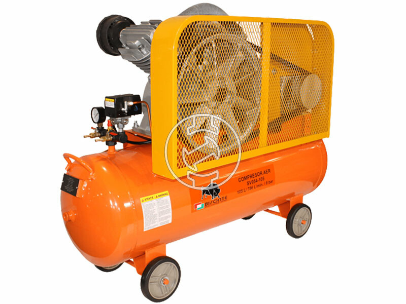 Bisonte SV054-105 ékszíjmeghajtású olajkenésű kompresszor (400V)