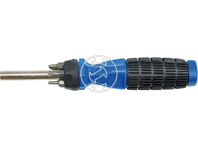 Kép: Bitbefogos csavarhuzo gumirozott markolattal 6 db bitfejjel.webp