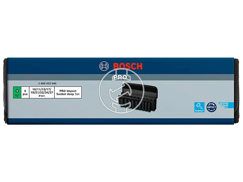 Bosch PRO Impact Hosszú dugókulcs készlet 1/2 inch I 10 - 27 mm I 9 db