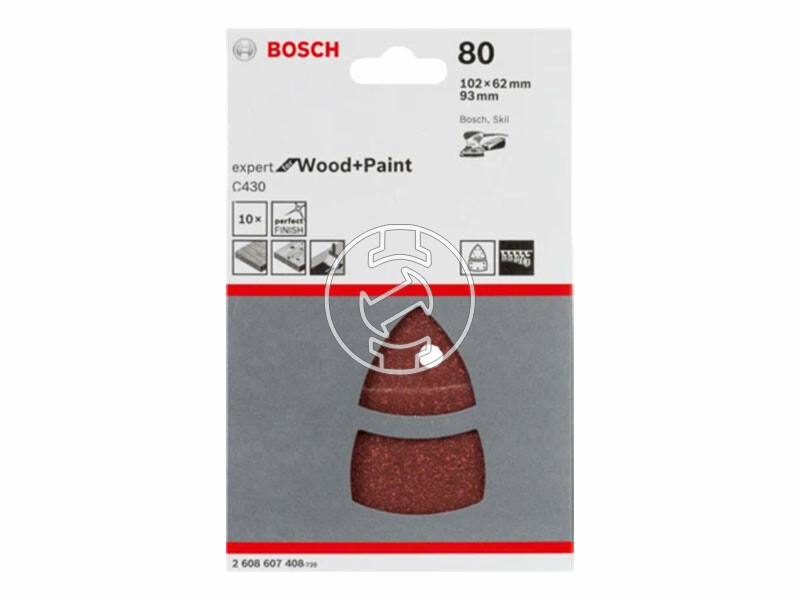 Bosch 102x62 p80 csiszolópapír