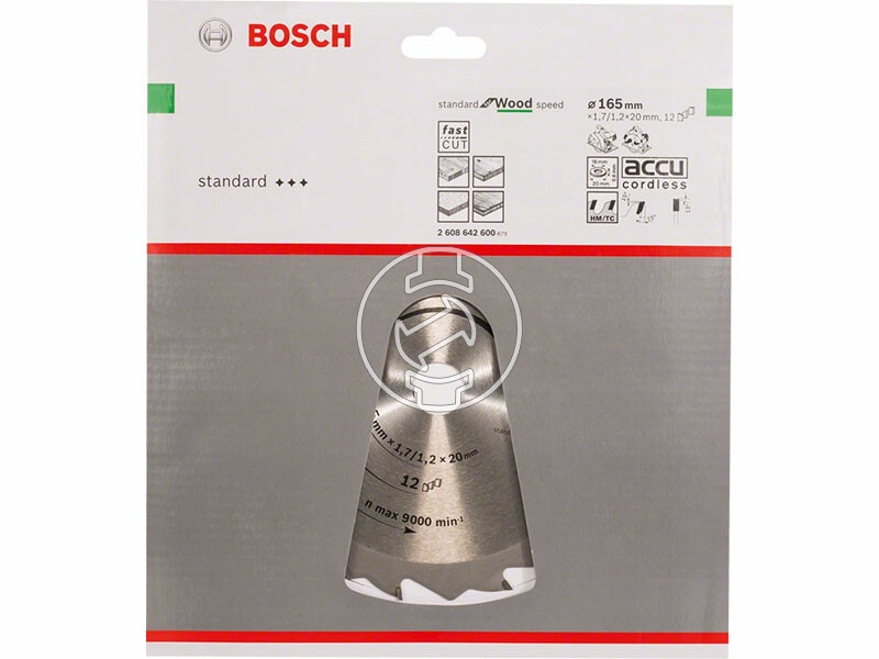 Bosch 165 x 1,7 x 20 mm, 12 körfűrészlap