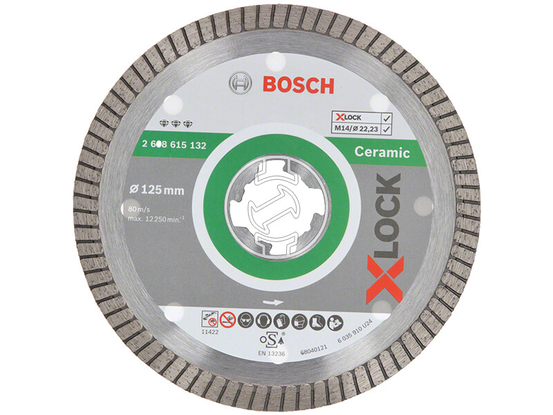 Bosch Best for Ceramic X-LOCK 125x22,23x1,4x7mm gyémánt vágótárcsa